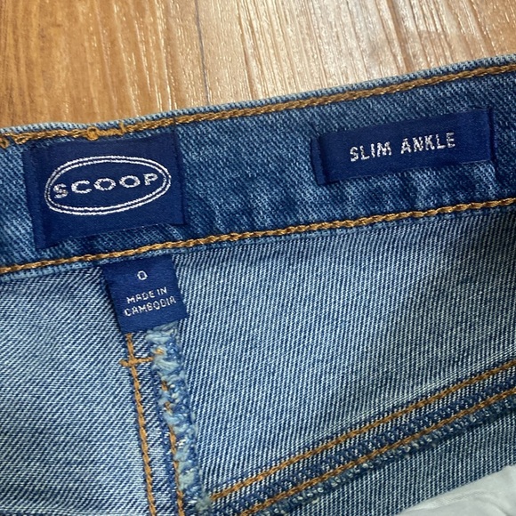 Scoop slim ankle medium wash jeans size 0 - Picture 5 of 8